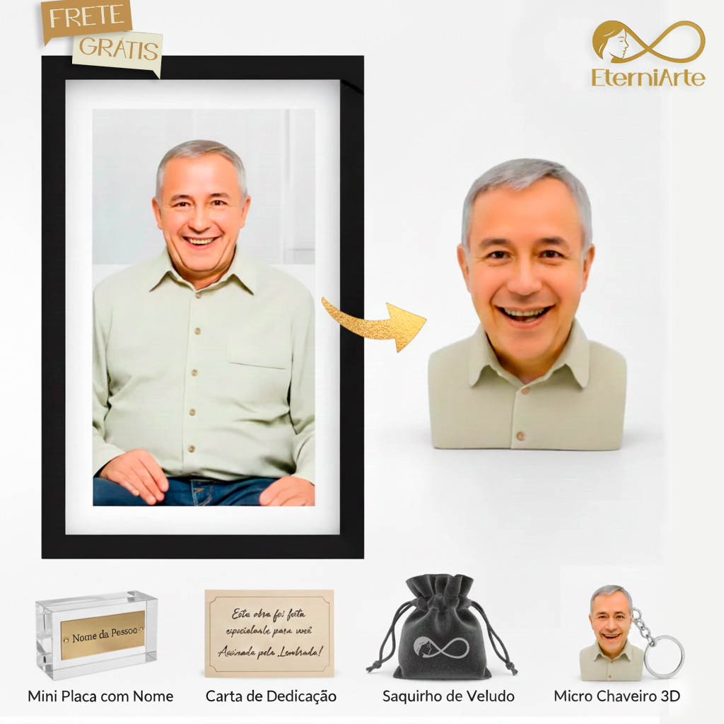 EterniArt - Retrato Personalizado + Brinde | Frete Grátis